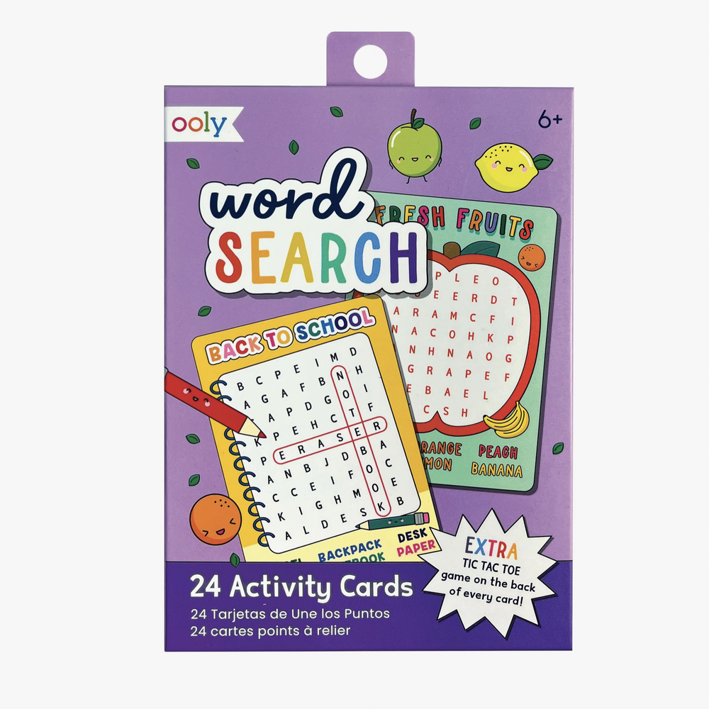 Word search activity cards â the purple wagon