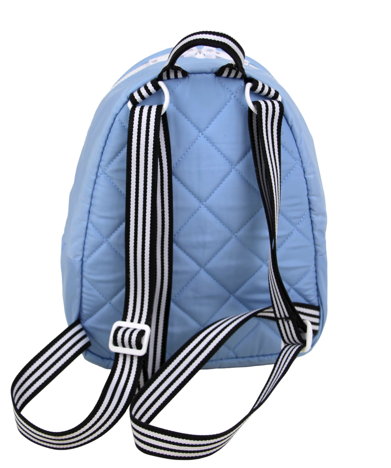 Small adidas baby blue nylon handles canvas shoulder bag backpack purse handbag