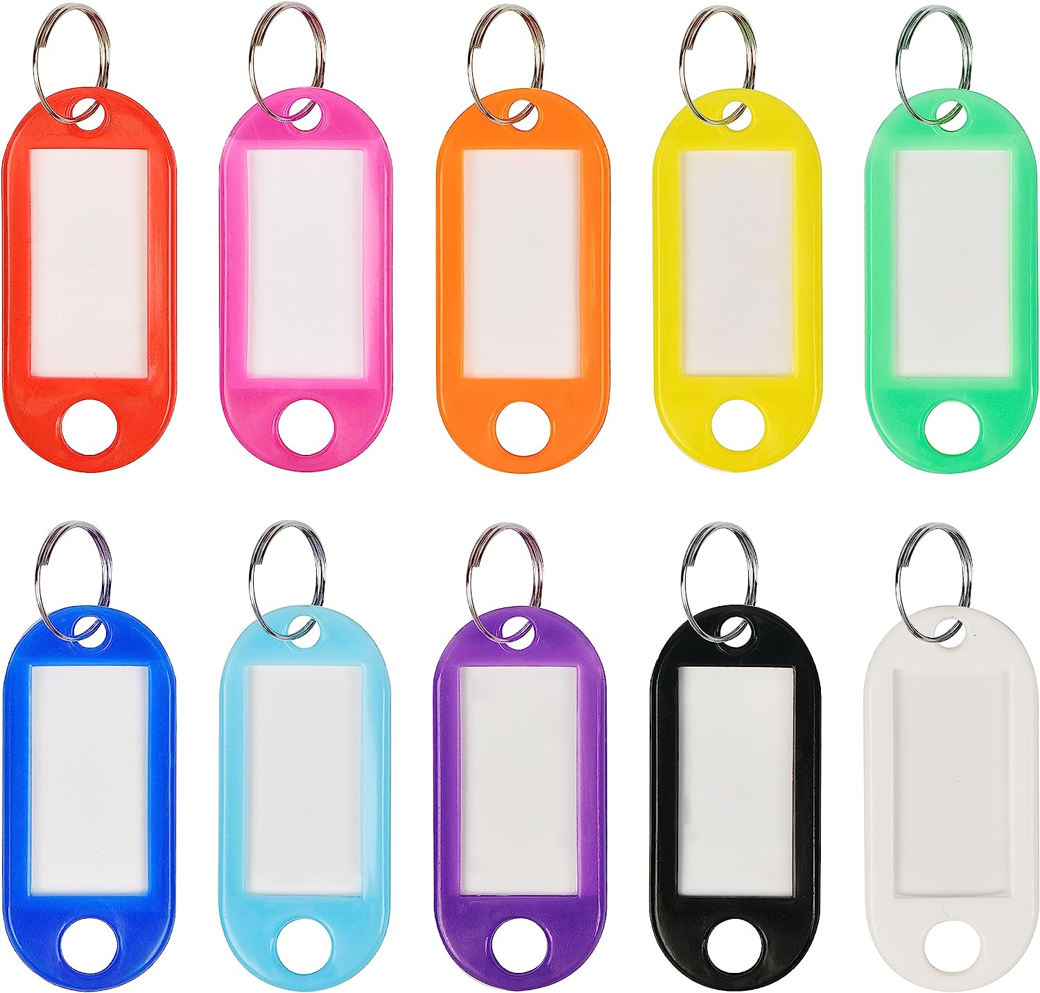 Pcs plastic key tags with labels key labels with ring and label window key