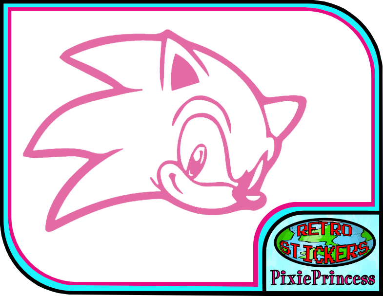 Sonic hedgehog sega l vinyl sticker car bin poster bedroom wall art window decal