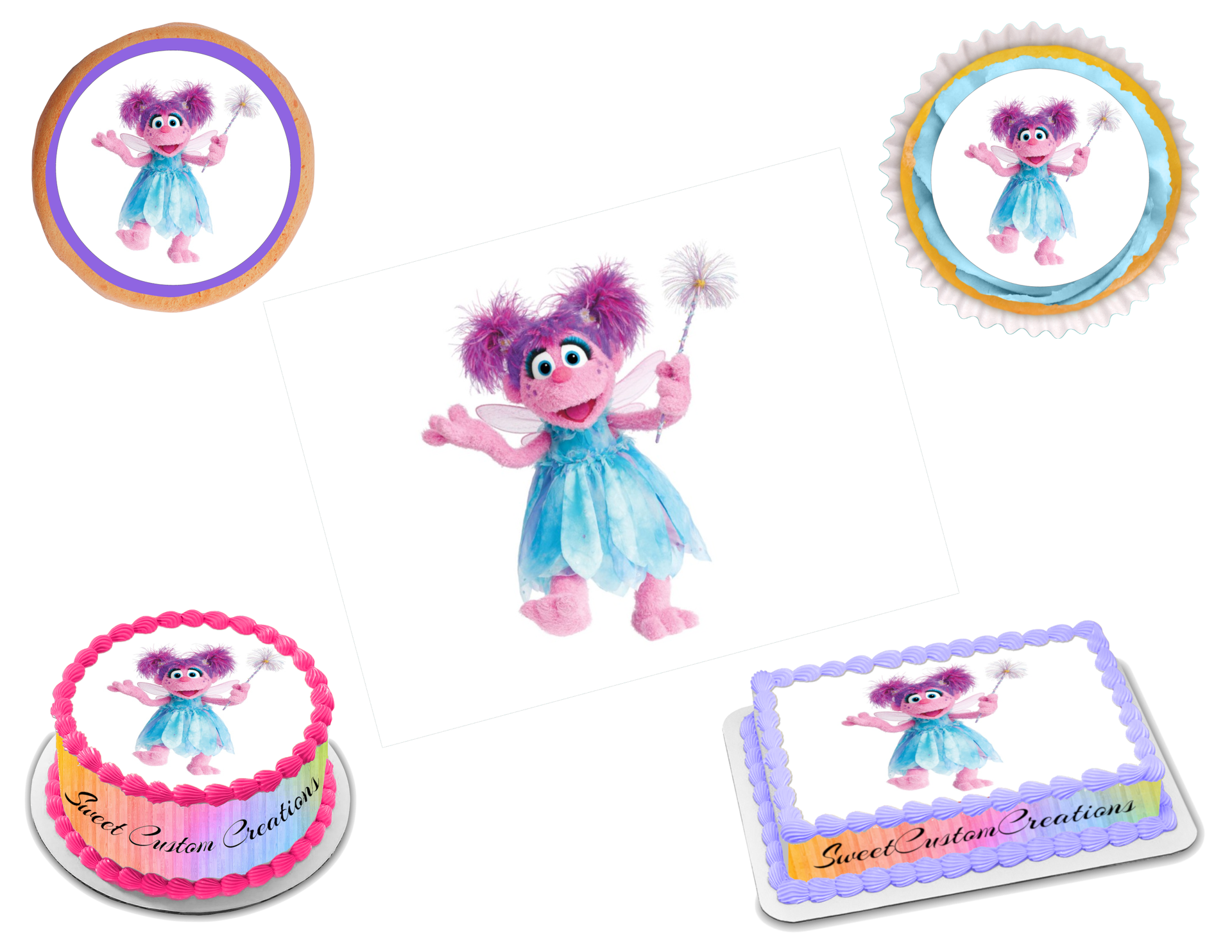 Abby cadabby edible image frosting sheet sizes â sweet custom creations