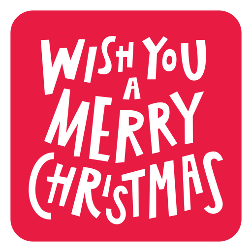 Merry christmas flat text badge png svg design for t