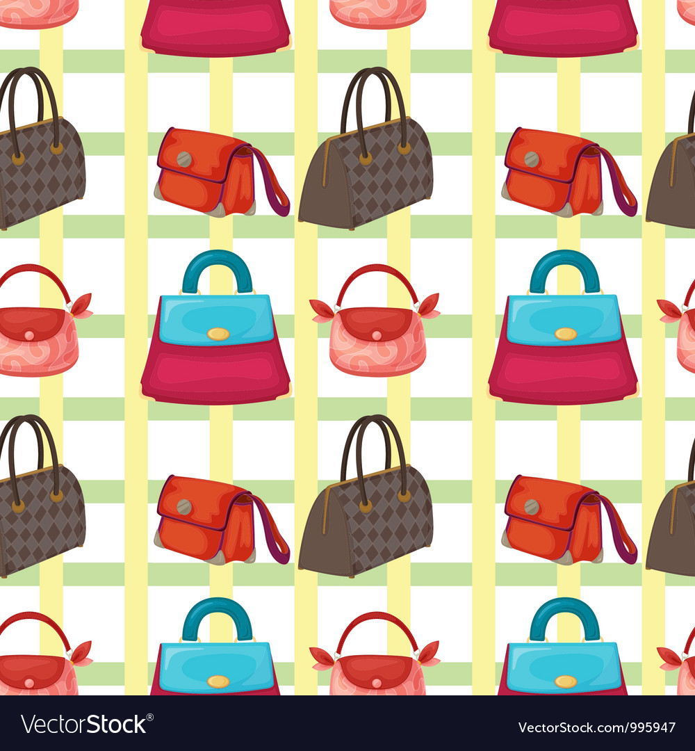 Bags and purses wallpaper royalty free vector image