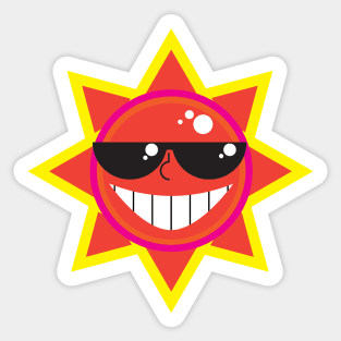 Smiling sun stickers for sale