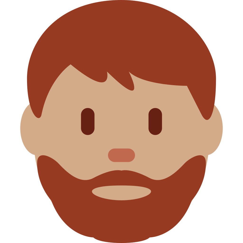 Ððâï man medium skin tone beard emoji