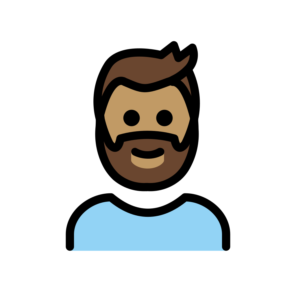 Ððâï man medium skin tone beard emoji