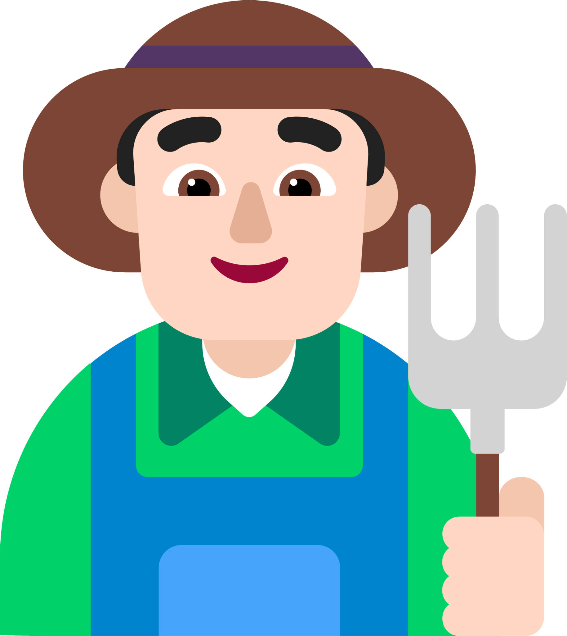 Man farmer light emoji