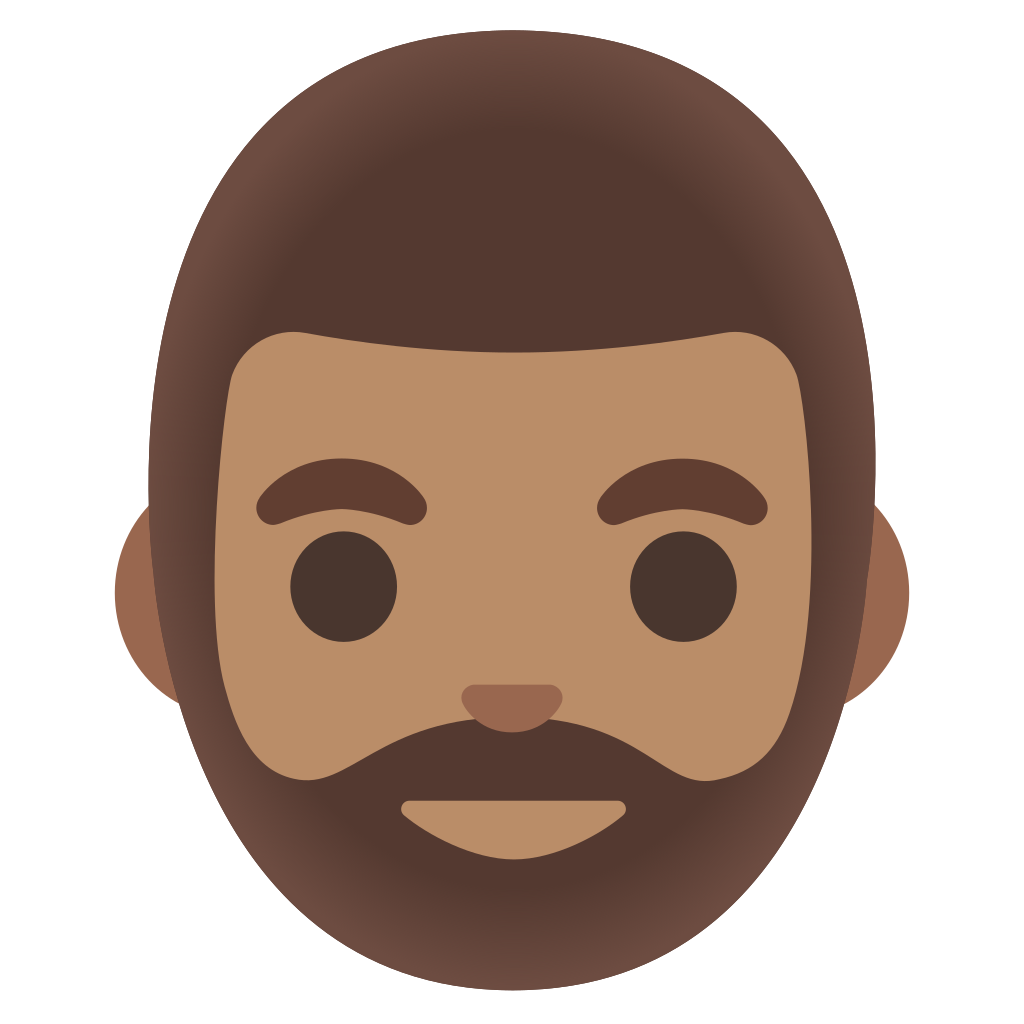 Ððâï man medium skin tone beard emoji