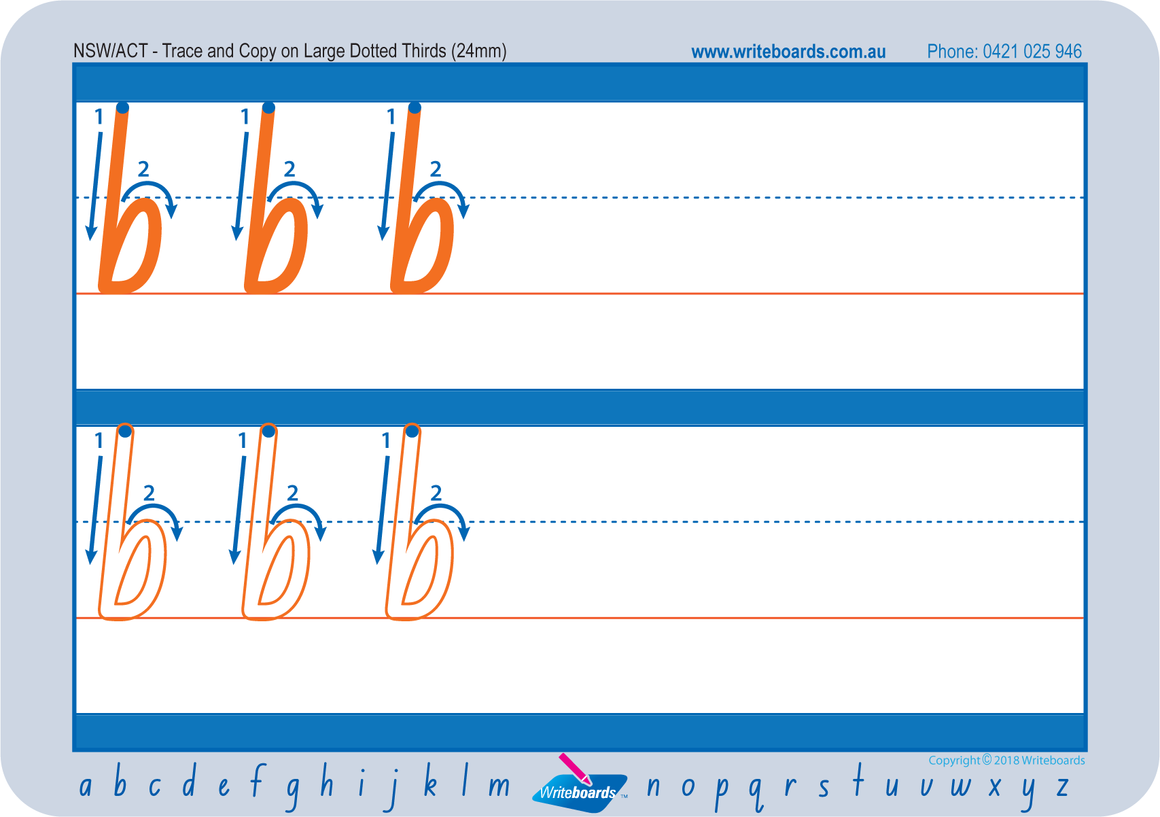 Nsw foundation font for childcare and preschools childrens writing board