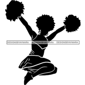 Jumping cheerleader svg sticker