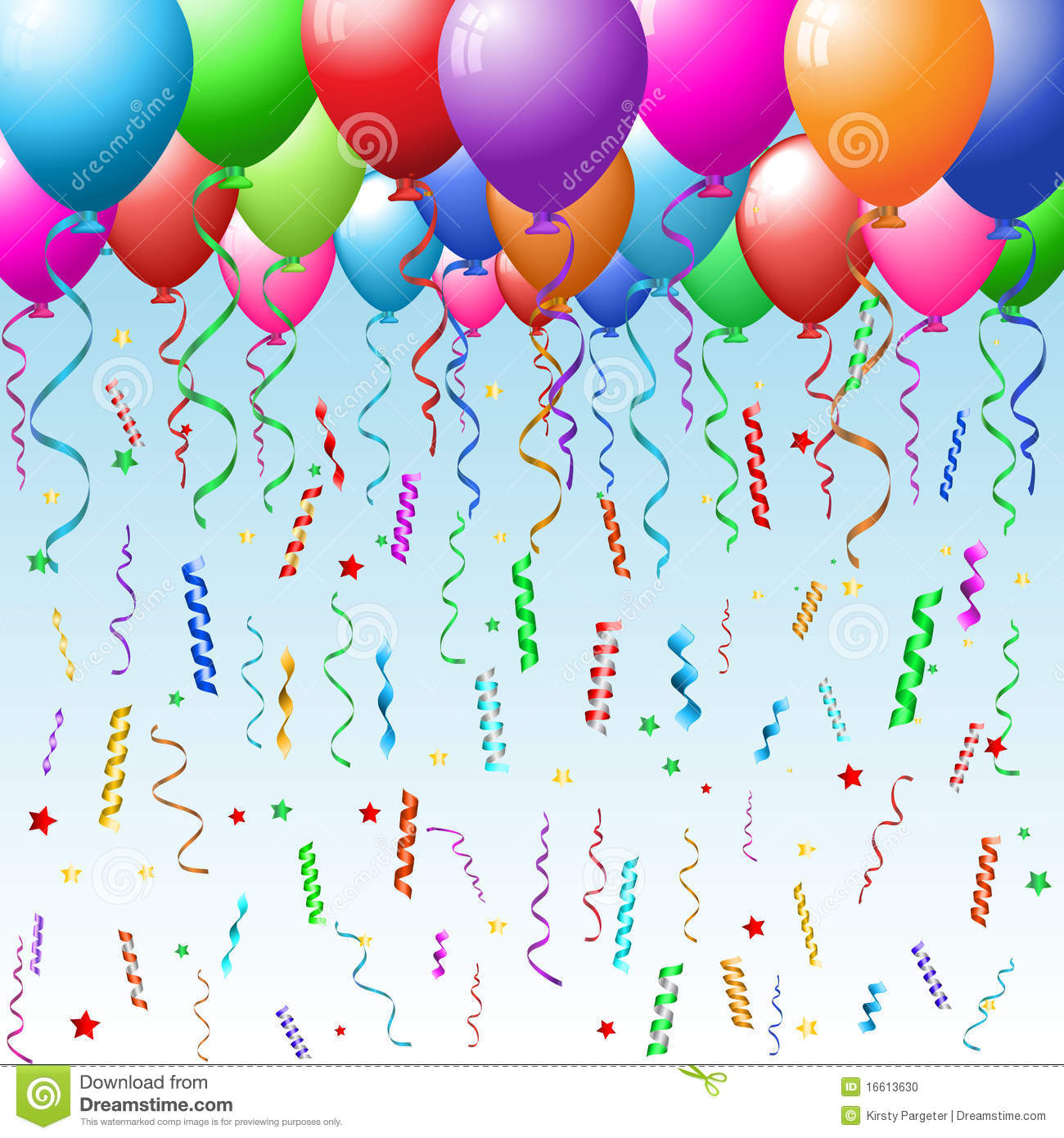 Party background with balloons stock vector