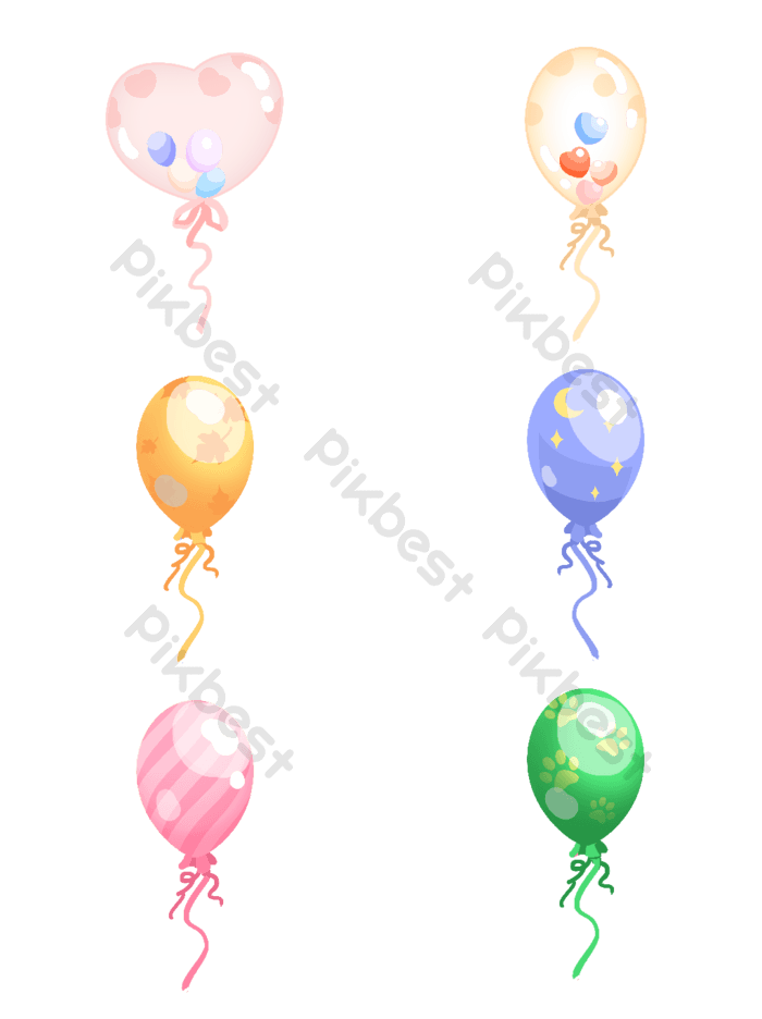 Vector cute balloon png images psd free download