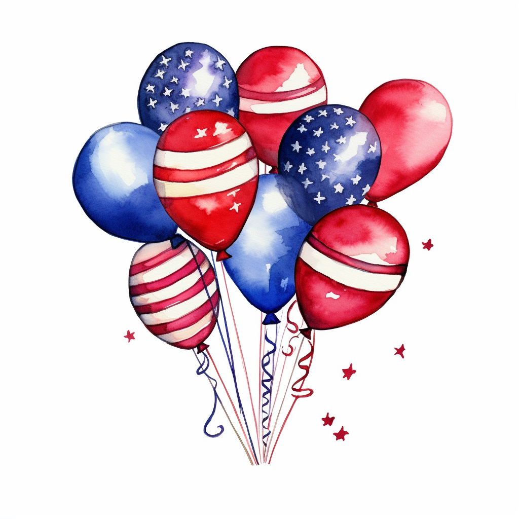 American independence day balloons super