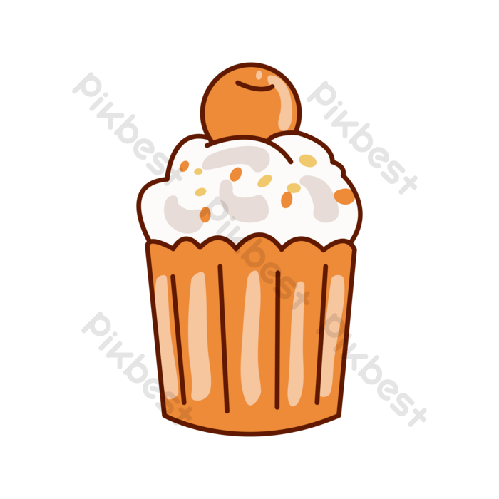 Cupcakes in vector pattern png images ai free download