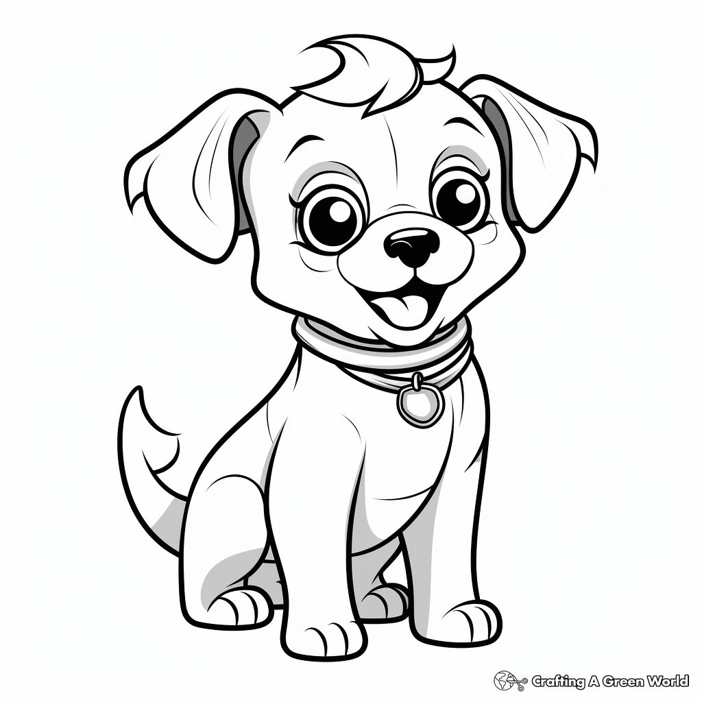 Funny dog coloring pages