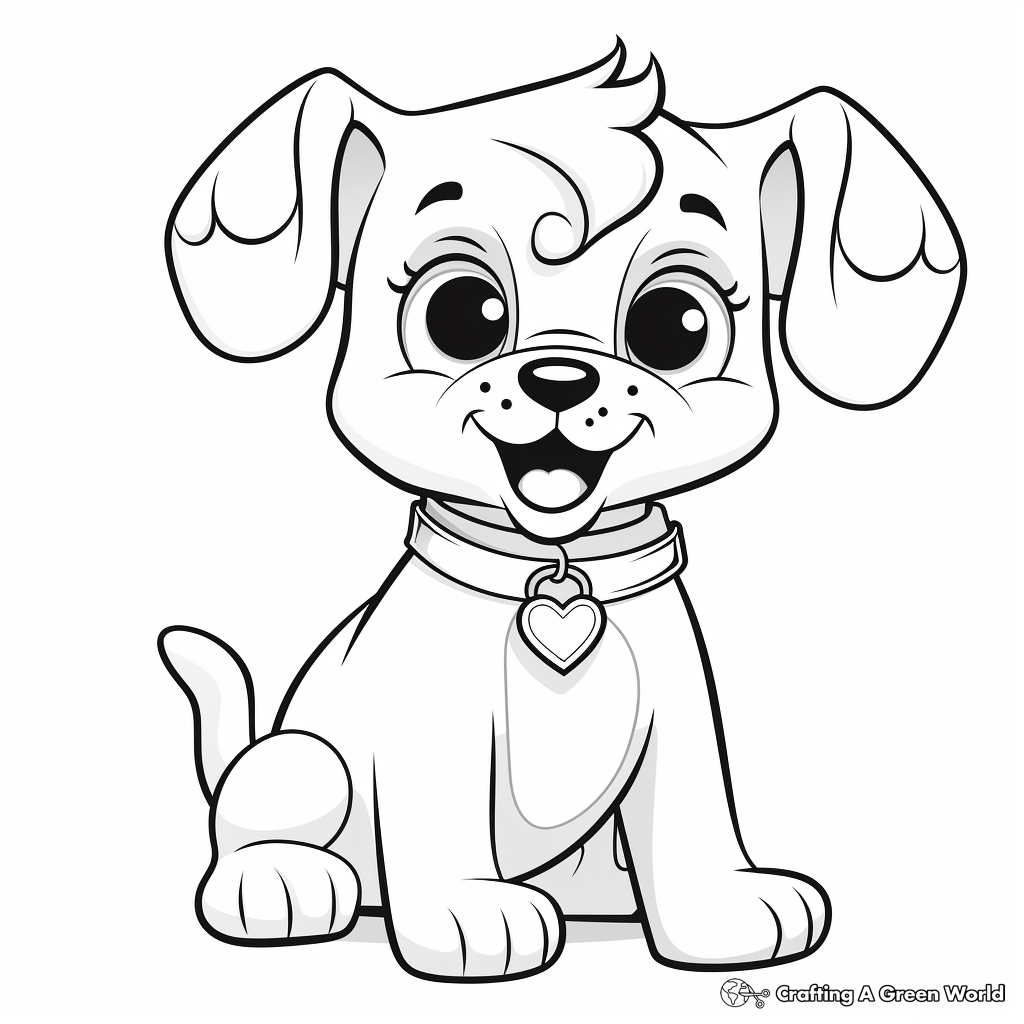 Funny dog coloring pages