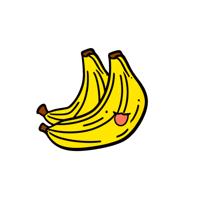 Cartoon doodle pair of bananas png png images psd free download