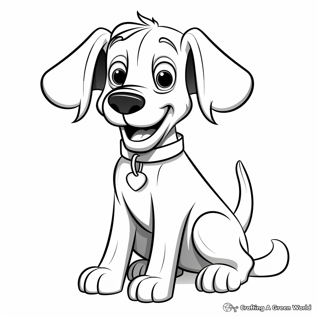 Funny dog coloring pages