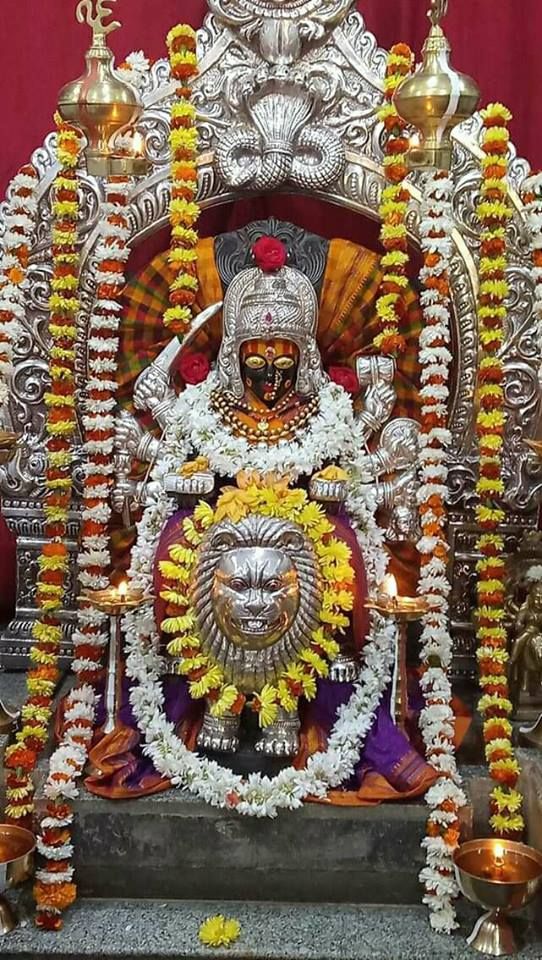 Todays alankaram of shree banashankari mata at banashankari temple hubli karnataka hanuman images baby krishna vi durga