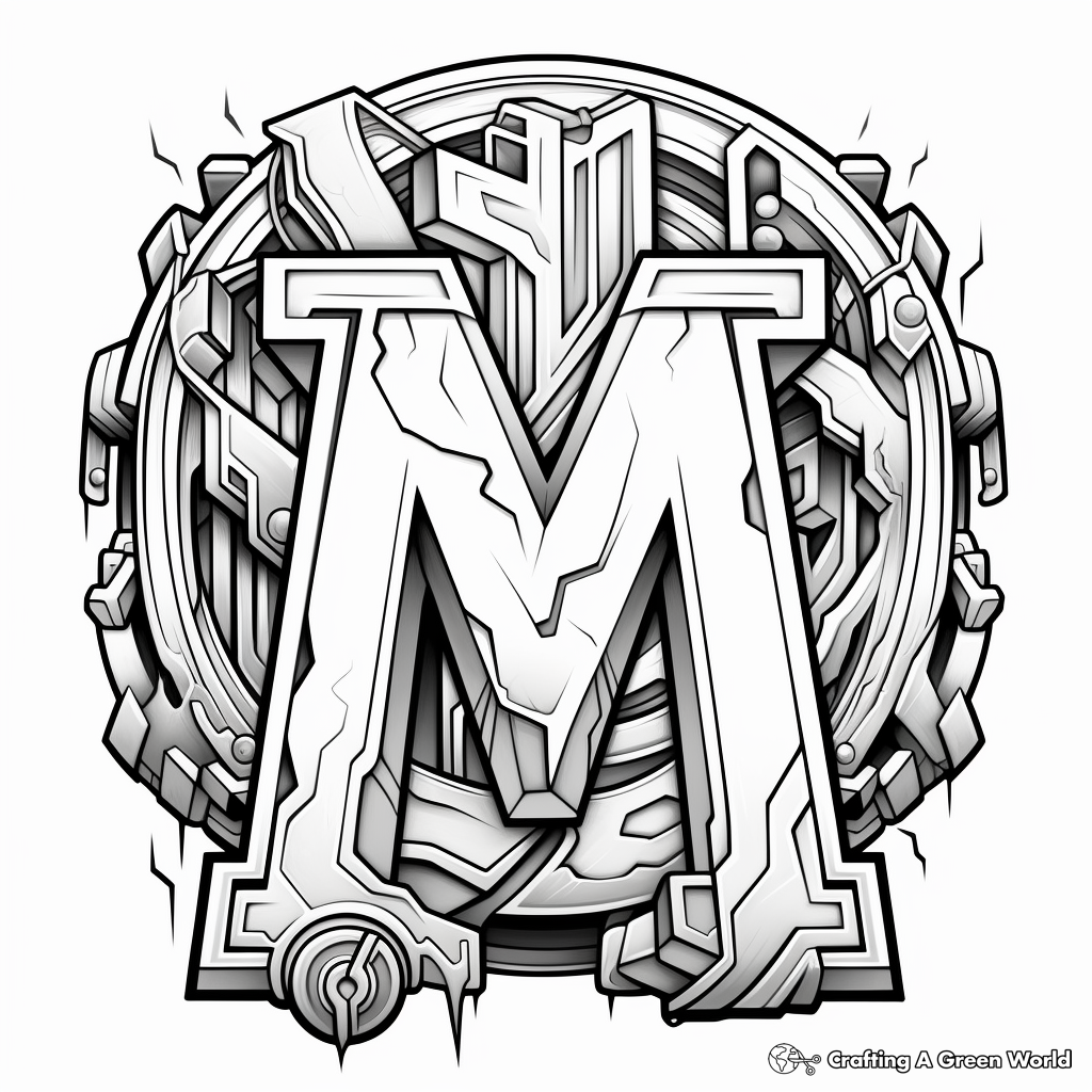 Letter m coloring pages