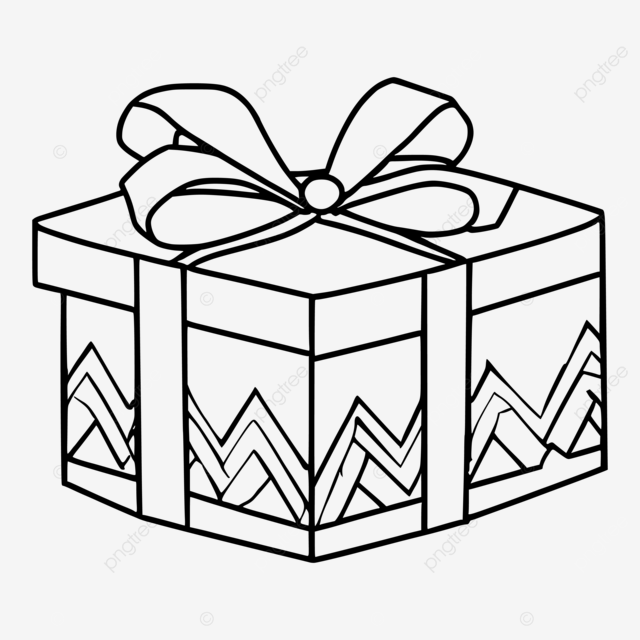 Dibujos para colorear de cajas de regalo para niãos vector png dibujos hoja para colorear de