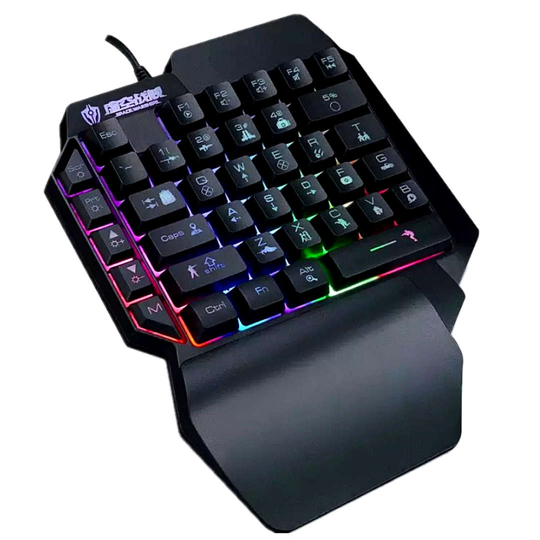 Teclado y raton bo para ps xbox one pc putadora gamer teclado de una mano