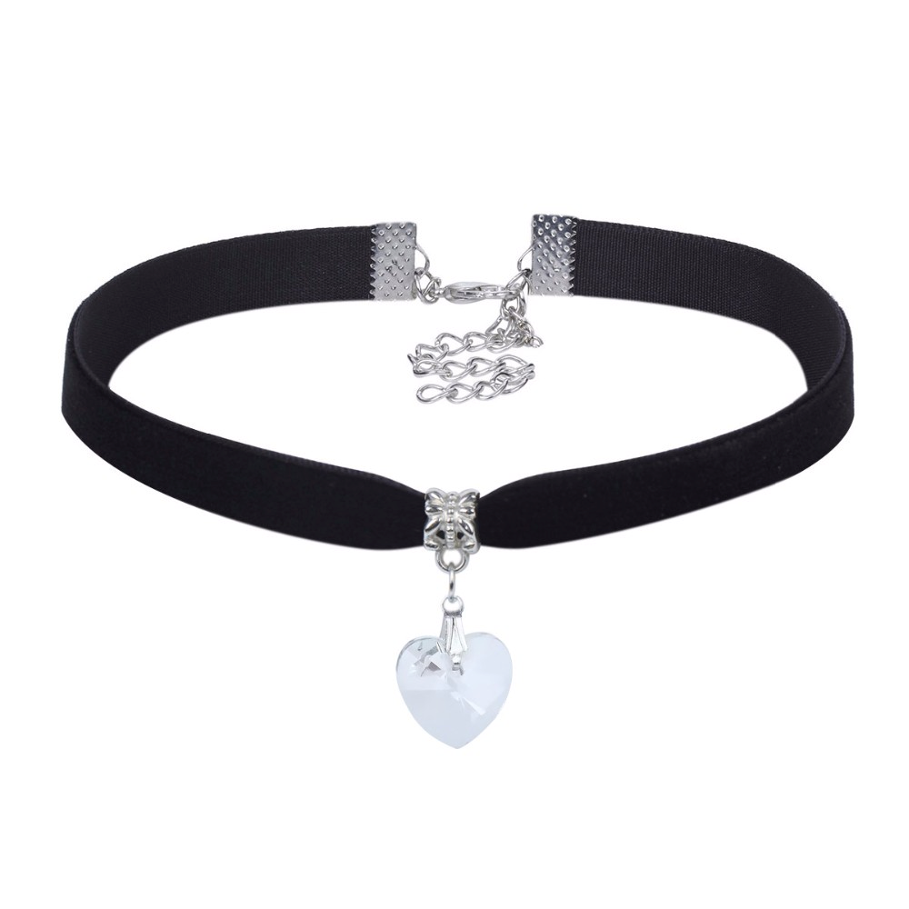 Choker gargantilla corazãn cinta terciopelo collar color nuevo