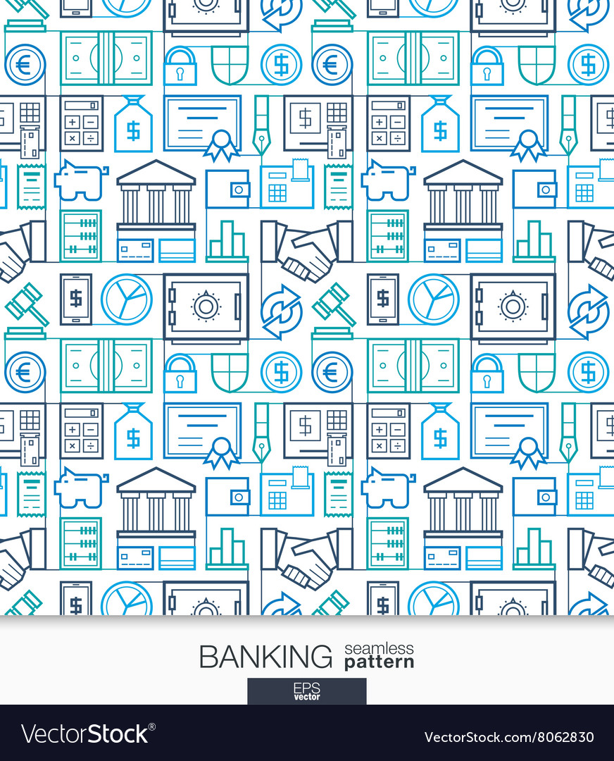 Banking and finance wallpaper bank seamless vector image