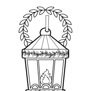 Christmas lantern coloring pages printable for free download