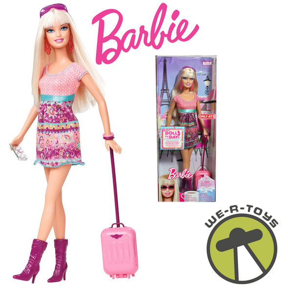 Glitz barbie doll in shimmering blue dress target exclusive mattel t