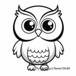 Finished owl coloring pages