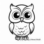 Finished owl coloring pages