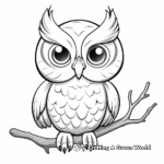 Realistic owl coloring pages