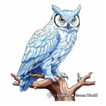 Great horned owl coloring pages