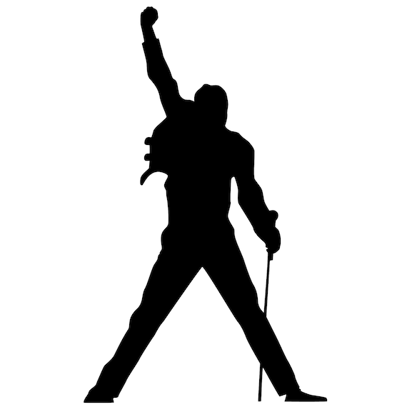 New freddie mercury silhouette wall art queen digital download original art high quality print dpi