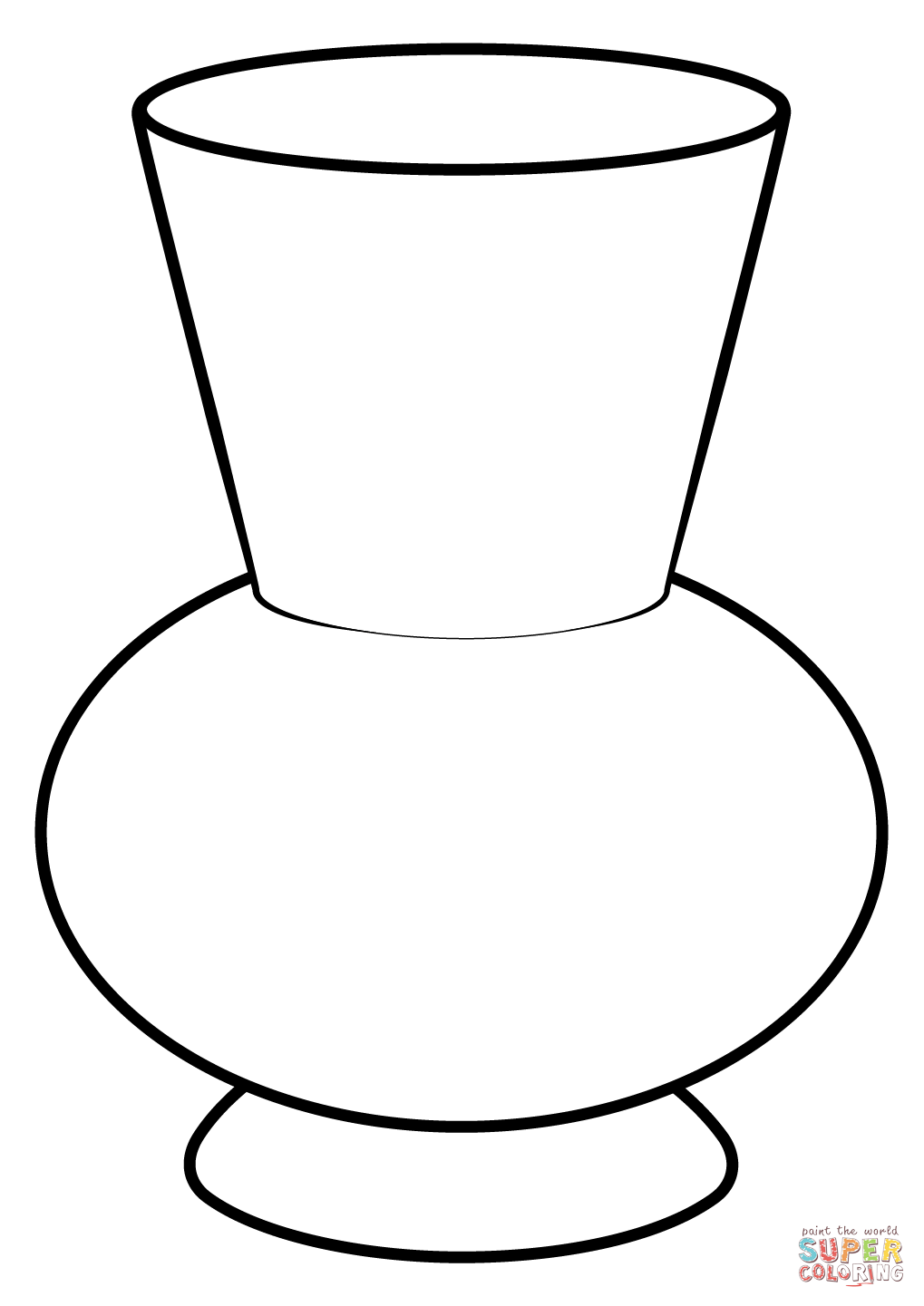 Vase outline coloring page free printable coloring pages