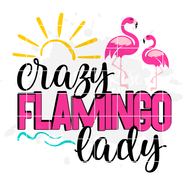 Crazy flamingo lady