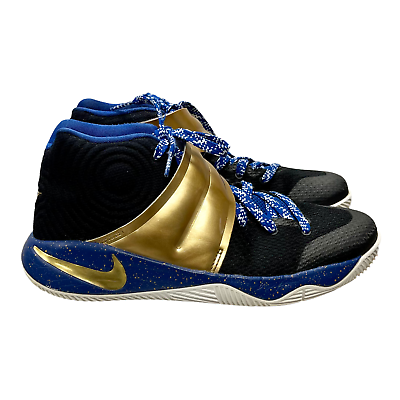 Nike kids kyrie id gold black and blue basketball shoes sneakers size y