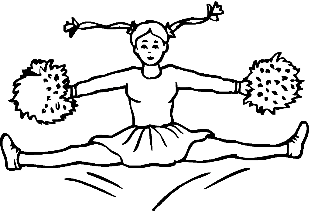 Cheerleading coloring pages printable for free download