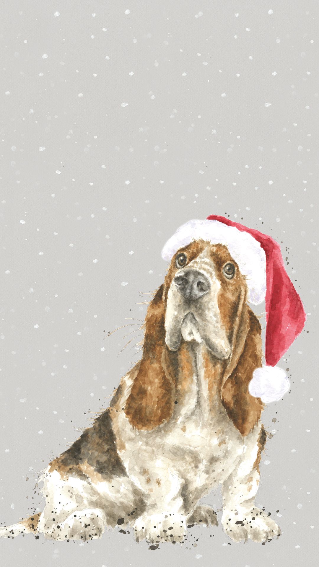 Basset hound christmas phone wallpaper basset hound art christmas phone wallpaper animal art