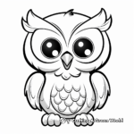 Finished owl coloring pages