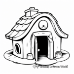 Dog house coloring pages