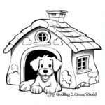 Dog house coloring pages