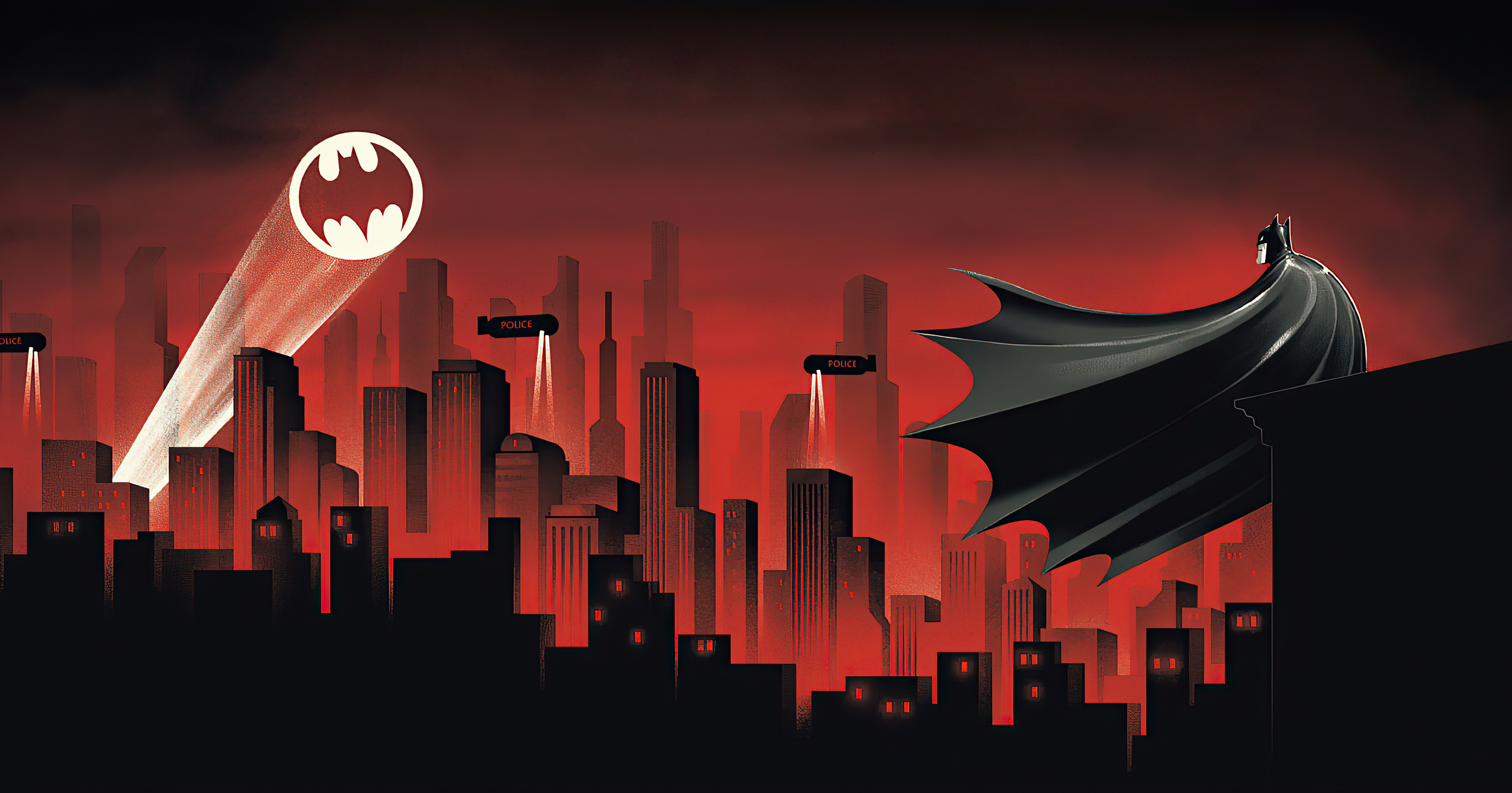 Batman the animated series red world k hd superheroes k wallpapers images backgrounds photos and pictures