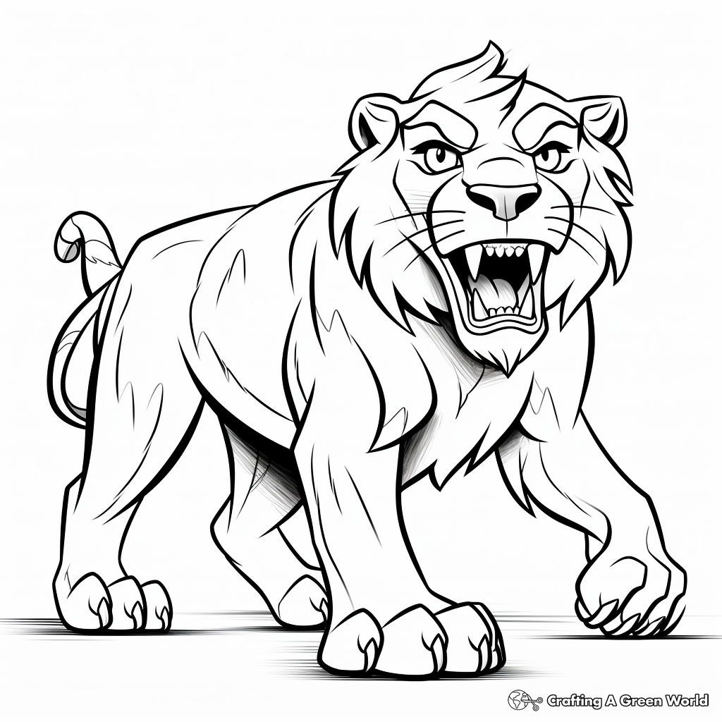 Sabertooth tiger coloring pages