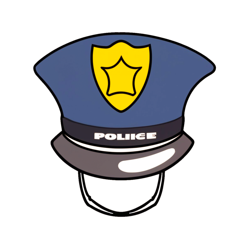 Police hat cartoon colored png png images psd free download