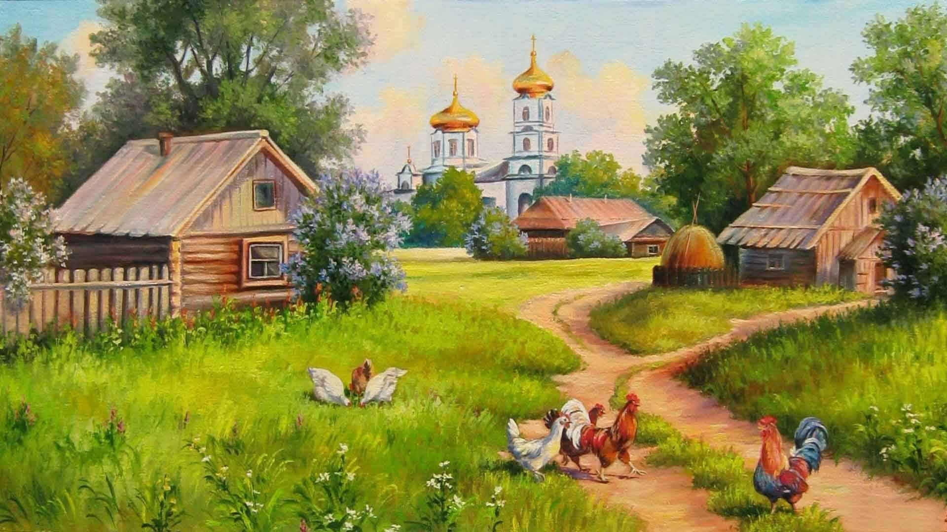 Download bangladesh village painted art wallpaper