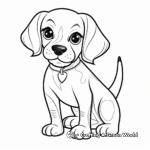 Kawaii puppy coloring pages