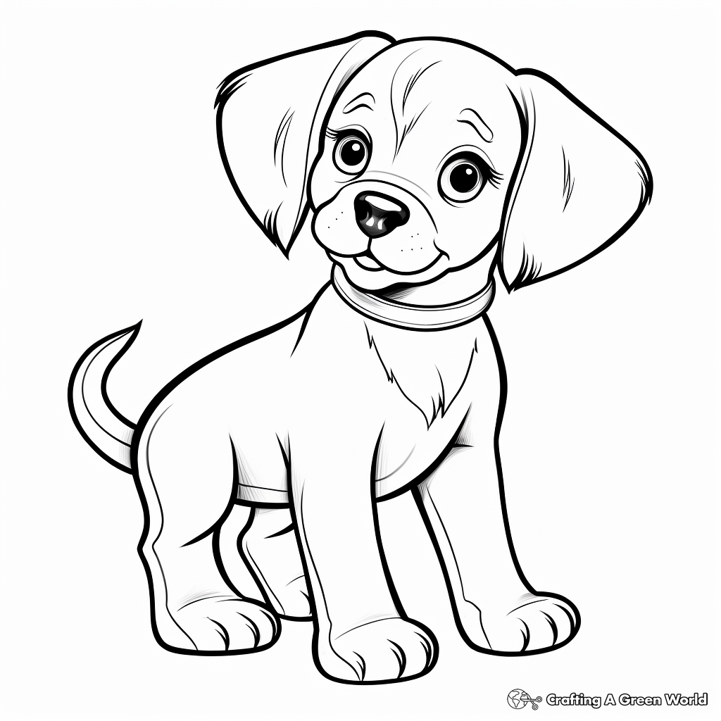 Beagle puppy coloring pages