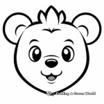 Bear head coloring pages